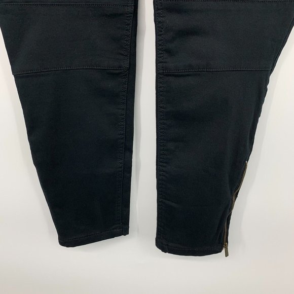 Isabel Maternity by Ingrid & Isabel Utility Jeggings Black Moto Skinny - Picture 9 of 15